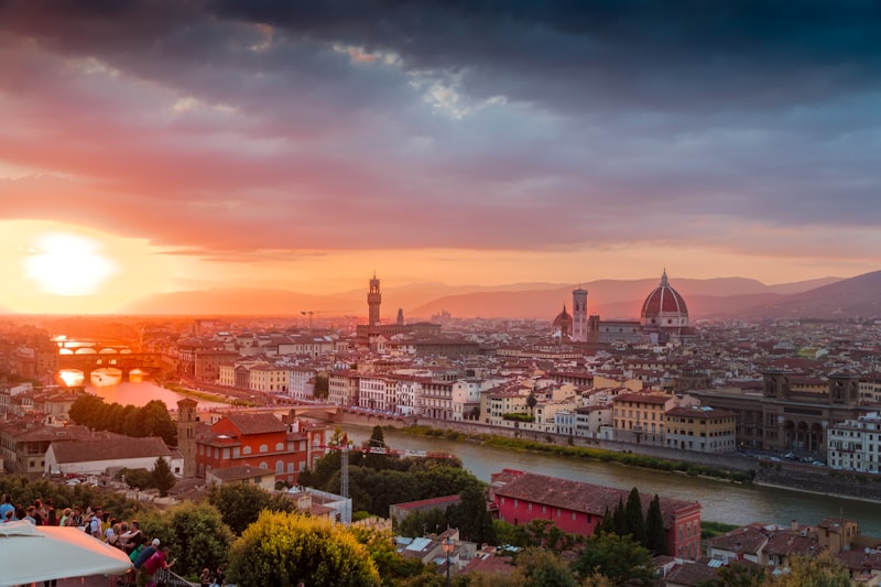 Panorama di Firenze al tramonto
